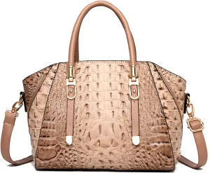 Trendy Crocodile Handbags for Women: Large Capacity Leather Handbag Crossbody Bags with Shoulder Strap Ideal Choice
