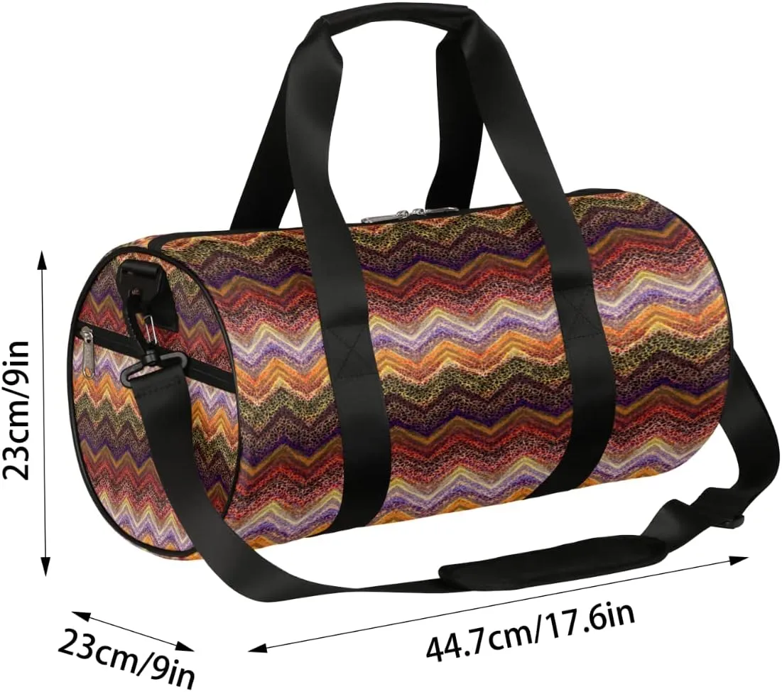 Tribe Boho Wave Copper Gym Bag Small Gym Duffel Bags for Men Women Overnight Weekender Bag Lightweight Sport Duffle Bag Carry On Gymbag
