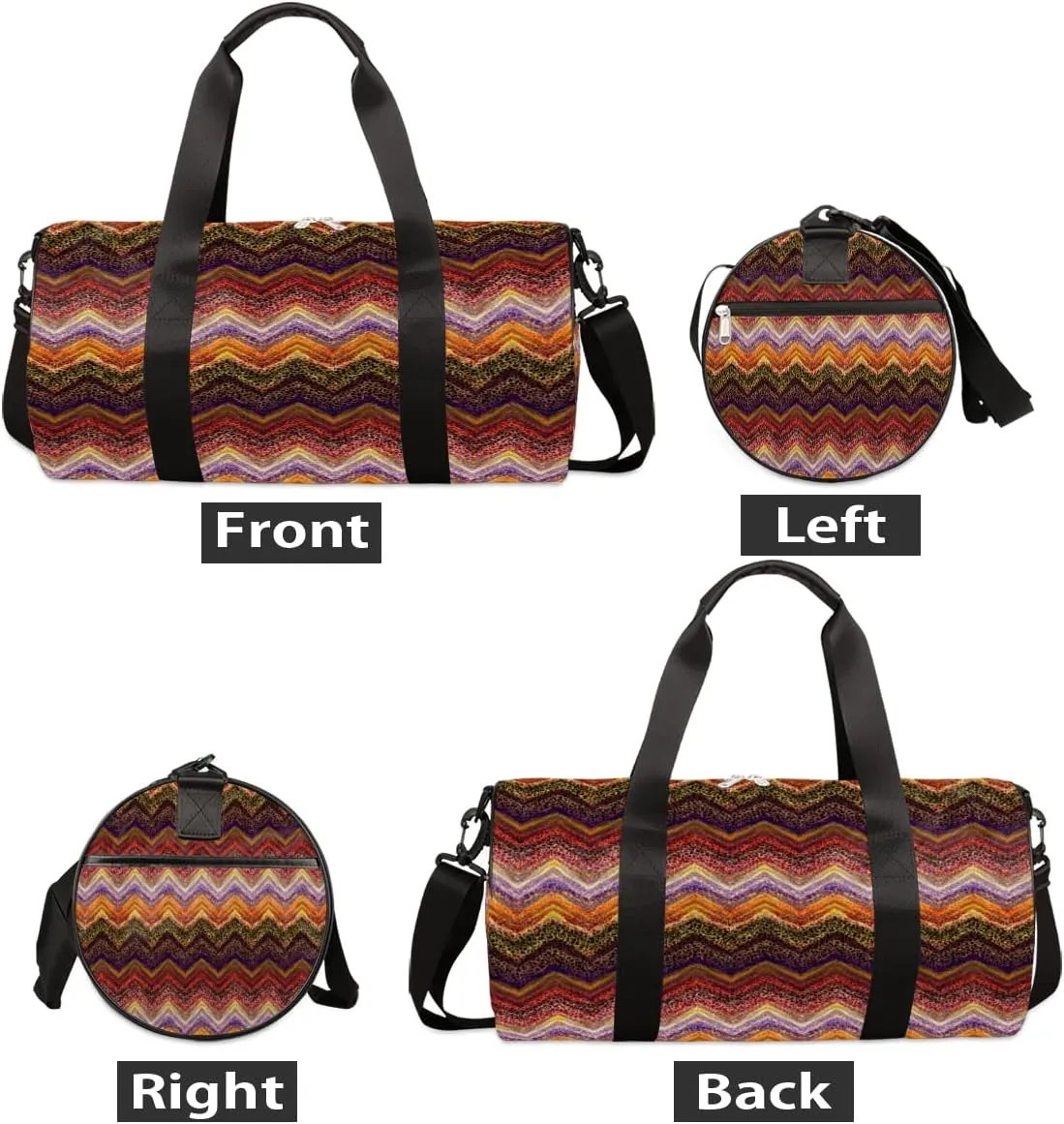 Tribe Boho Wave Copper Gym Bag Small Gym Duffel Bags for Men Women Overnight Weekender Bag Lightweight Sport Duffle Bag Carry On Gymbag