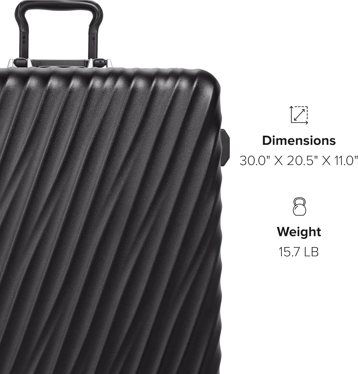 TUMI 19 Degree Frame Extended Trip 4 Wheel Packing Case - Lightweight Suitcase - Hard Shell Luggage - 30.0" X 20.5" X 11.0" - Black Texture