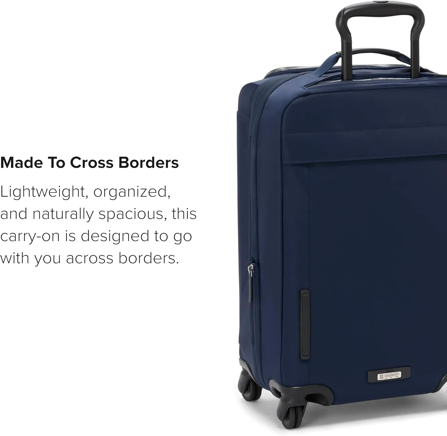 TUMI - Voyageur Leger 4 Wheel Carry-On Luggage - Lightweight and Spacious, Sleek Silhouette, Durable Women's Suitcase - 21.8" International Expandable Carry-On, Indigo with Silver Hardware