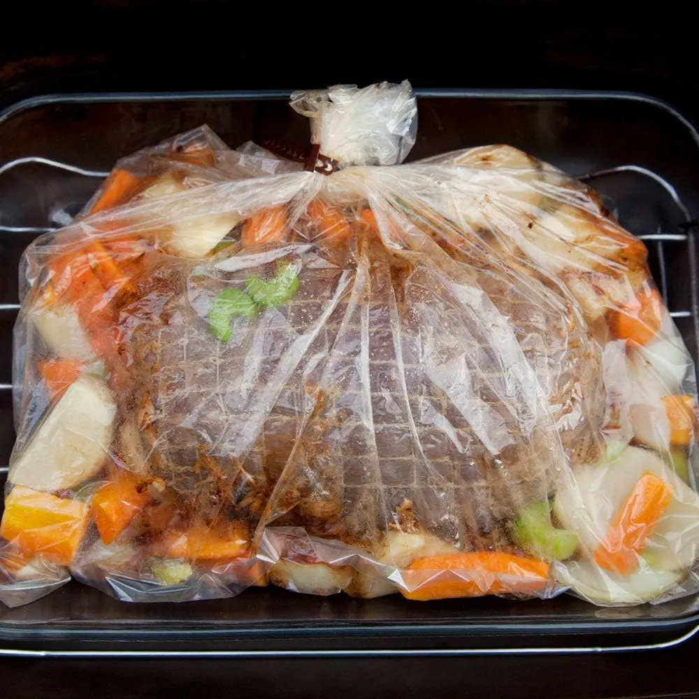 Turkey Roasting Bags for Oven with Ties Large Size Oven Bags for RoastingTurkey, Meat & Fish Multi Purpose Cooking Bags for Oven(24Bags, 17 * 21.7 Inch)