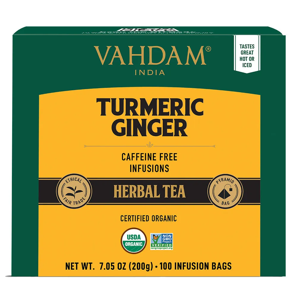 Turmeric Ginger Herbal Tea (100 Tea Bags)