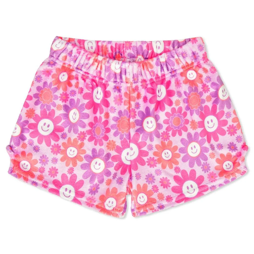 Tween Bottoms | Plush Shorts- Groovy Smiles | IScream