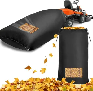 UQM Lawn Tractor Leaf Bag, 600D Thickened Wear-Resistant Leaf Bagger for Riding Lawn Mower, 94 x 56 Inch Large Capacity Grass Catcher Bag Leaf Collector for Riding Mower