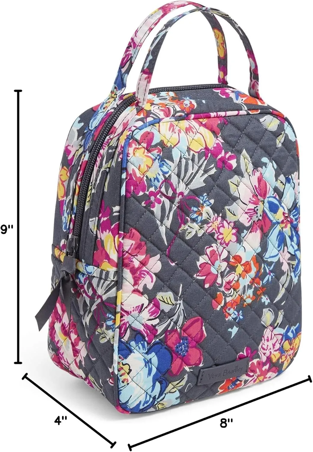 Vera Bradley Women's Cotton Lunch Bunch Lunch Bag, Pretty Posies, One Size