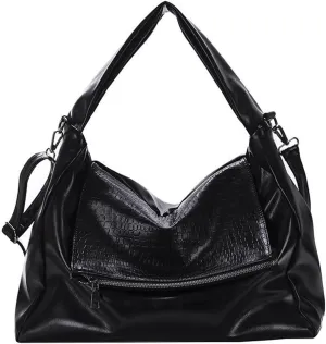 Vintage Tote Bags for Women Leather Satchel Hobo Handbags Crocodile Laptop Shoulder Business Laptop Messenger