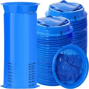 Vomit Bags,60Pack Blue Emesis Bags Disposable Barf Bags,1000ml Puke Bags Disposable Throw Up Bags,Leak Resistant Portable Nausea Bags for Car Taxi Aircraft Travel Motion Sickness,Pregnancy Kids