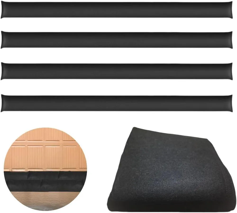 Water Barrier 5 ft x 6.5 inch Absorbent Flood Barriers Home Sandless Sand Bags for Flooding Reusable Water Absorber Water Absorbing Snake for Absorbent Prevention for Garage & Basement (5 Pack)