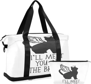 Weekender Overnight Bags for Women Pet Memorial Quotes Travel Duffel Bag with Shoe Compartments Gym Duffel Bag with Toiletry Bag for Travel Sport Yoga 17 Inch