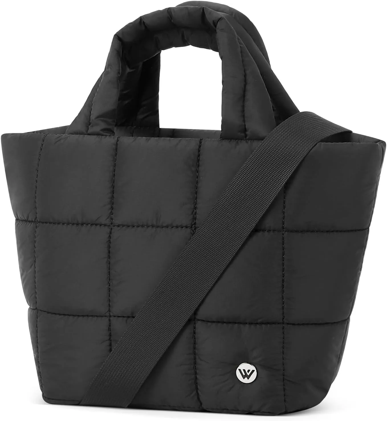 WESTBRONCO Small Puffer Bag Quilted Crossbody Bags for Women Puffy Purse Nylon Shoulder Handbag with Adjustable Strap