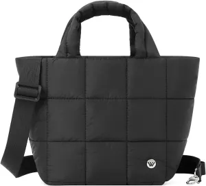 WESTBRONCO Small Puffer Bag Quilted Crossbody Bags for Women Puffy Purse Nylon Shoulder Handbag with Adjustable Strap