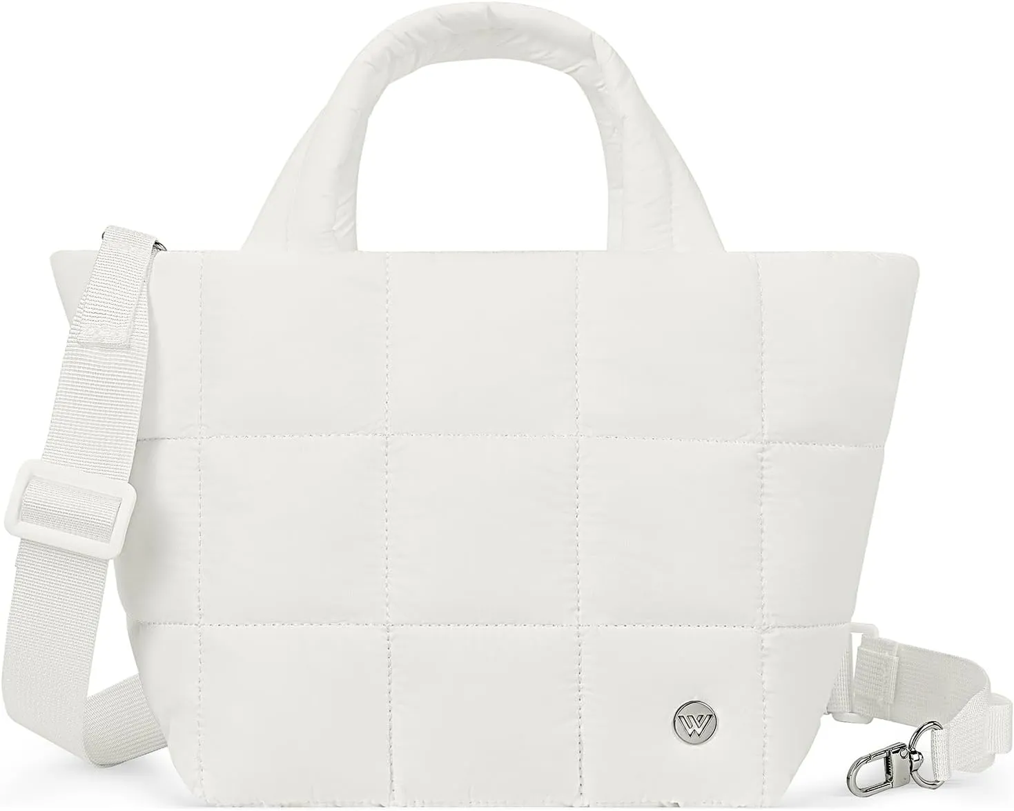WESTBRONCO Small Puffer Bag Quilted Crossbody Bags for Women Puffy Purse Nylon Shoulder Handbag with Adjustable Strap