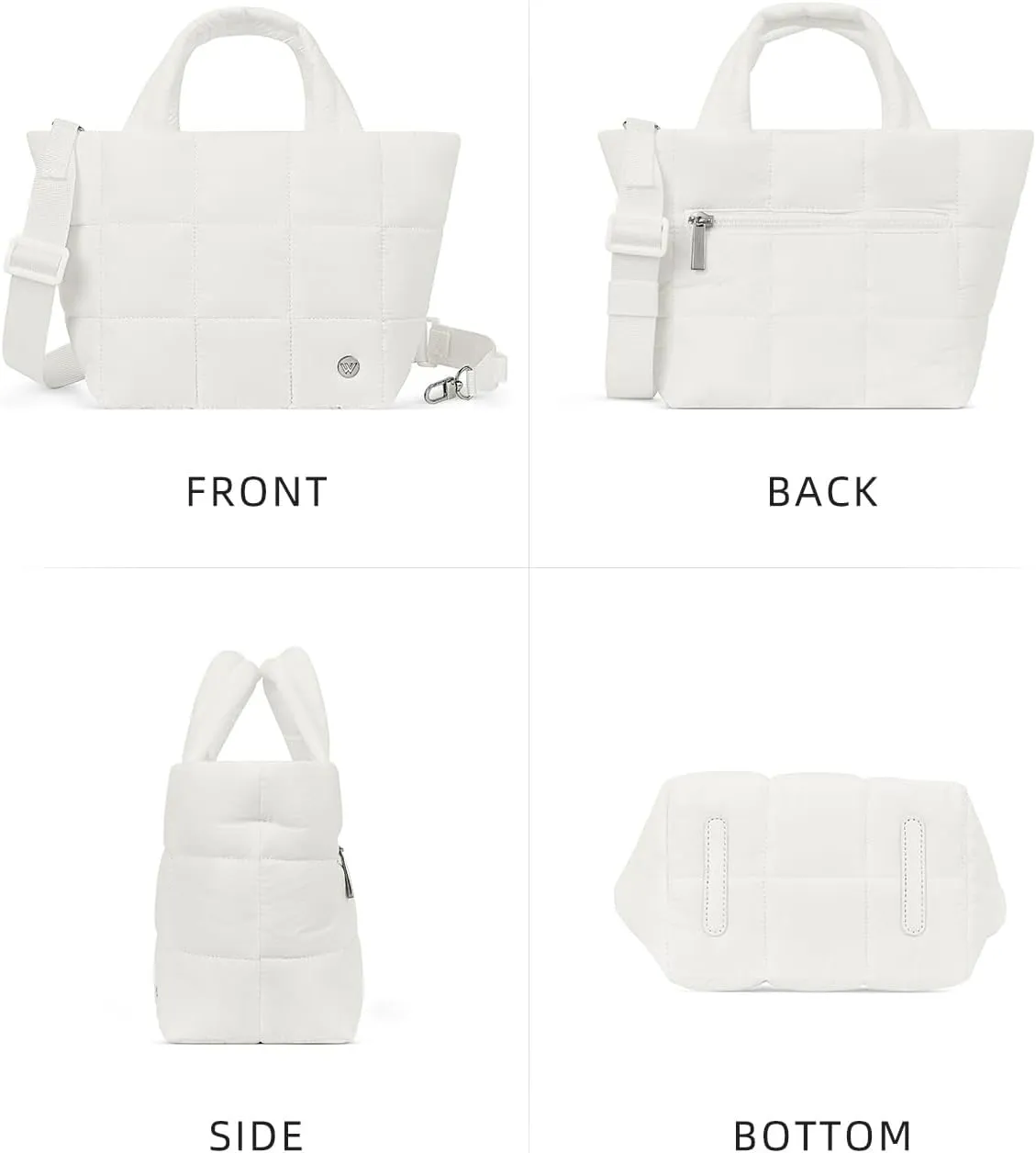 WESTBRONCO Small Puffer Bag Quilted Crossbody Bags for Women Puffy Purse Nylon Shoulder Handbag with Adjustable Strap