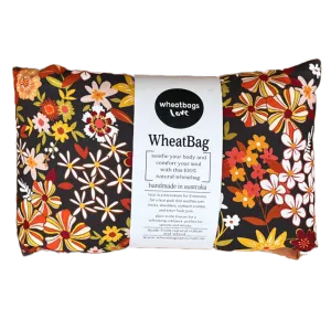 WHEAT BAG GROOVY FLOWERS BLACK