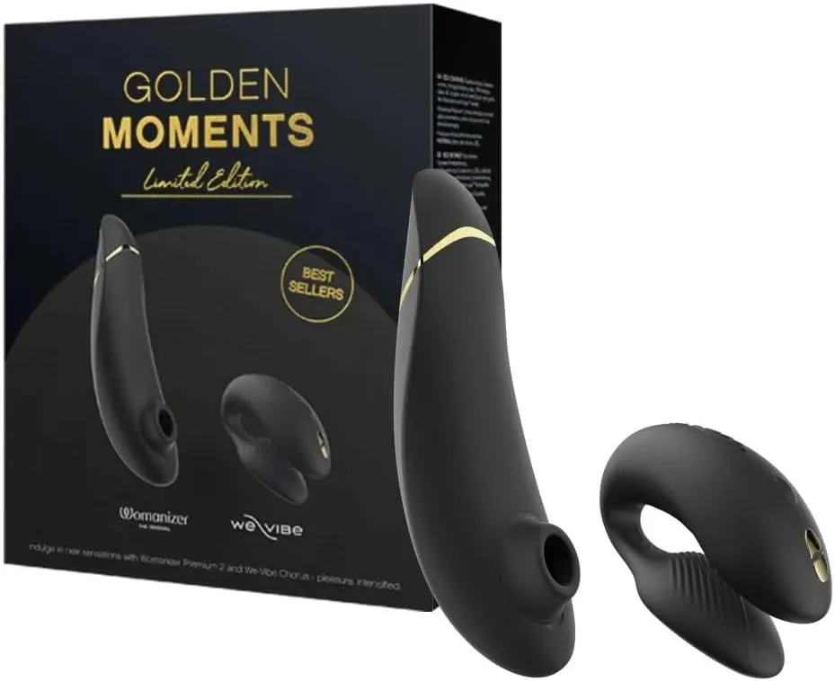 Womanizer Golden Moments Collection Clitoral Stimulator Set | Clitoris Suction Toy & Remote Controlled Couples Vibrator | Vibrating Adult Sex Toys Women | Clit Stimulation Sexual Massagers