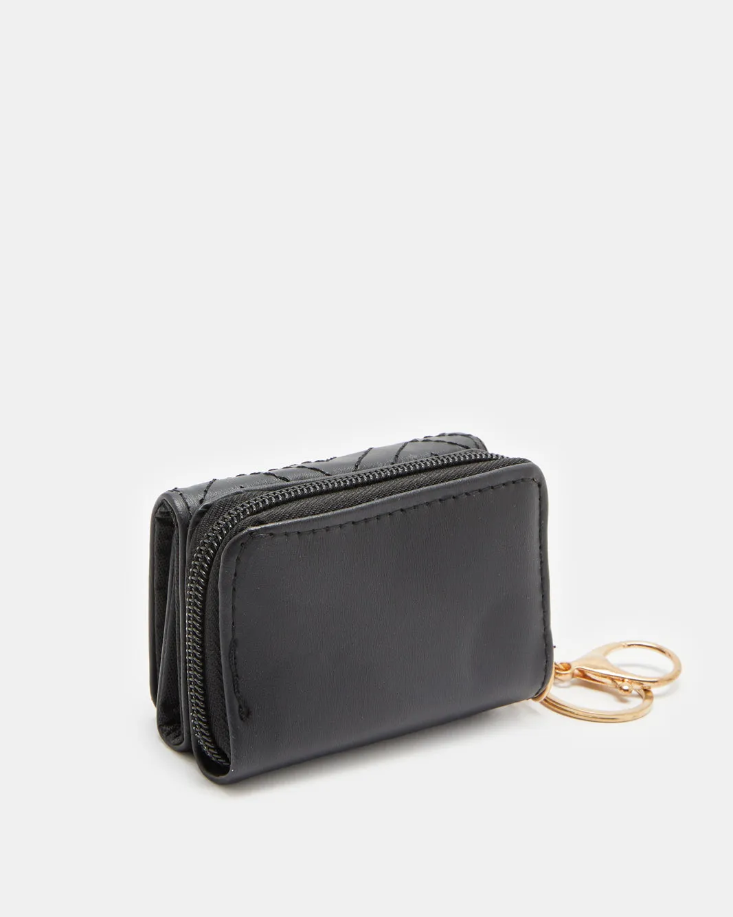 Women Black Quilted Purse
