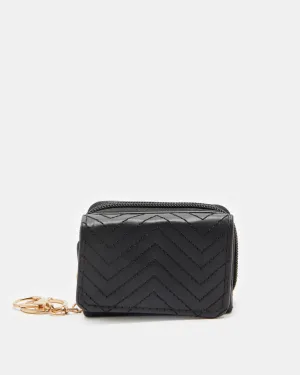 Women Black Quilted Purse