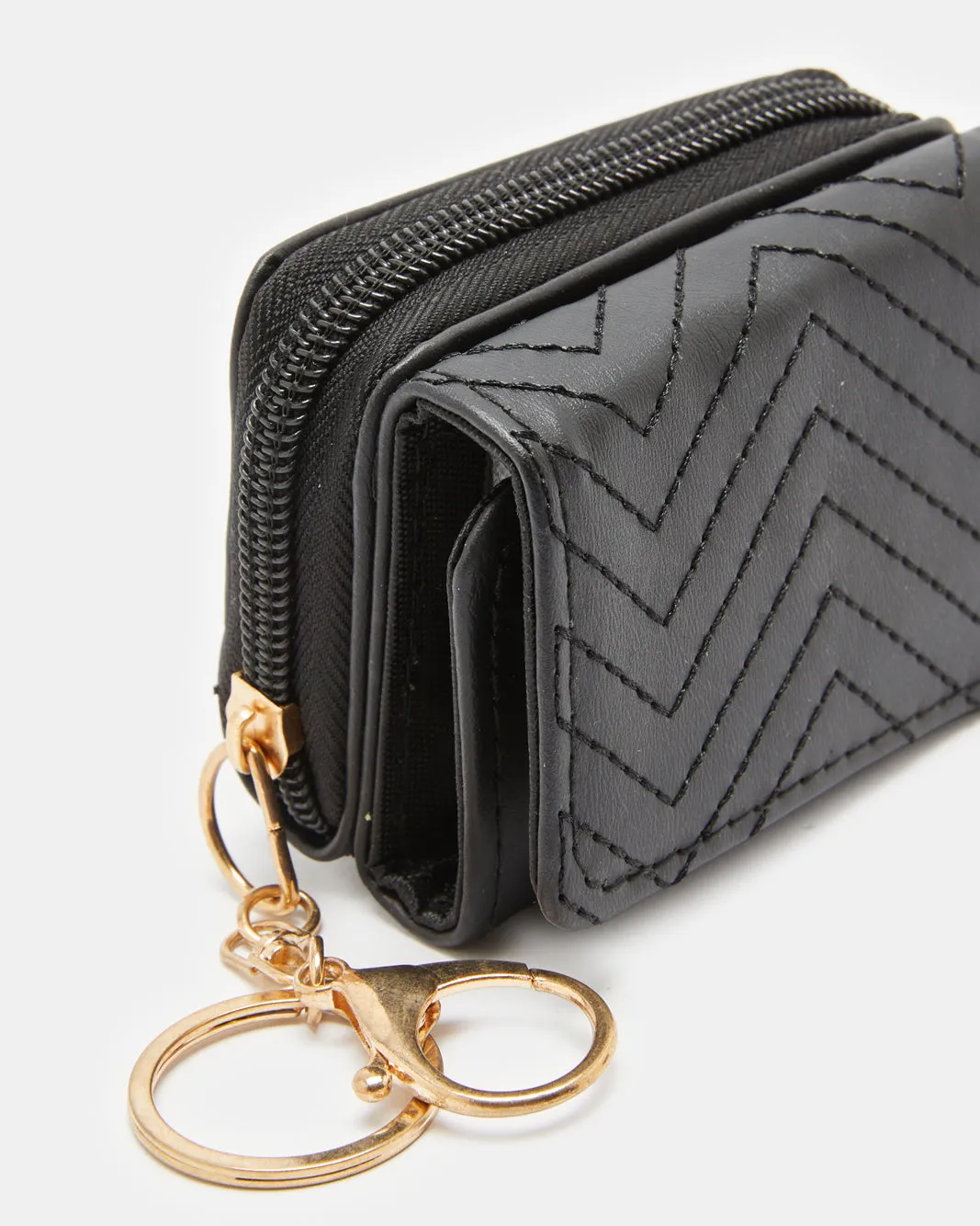 Women Black Quilted Purse