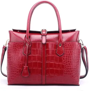 Women Fashion Tote Bag Crocodile Texture Handbag And Purses Ladies Shoulder Bag Satchel Work Top Handle Bag