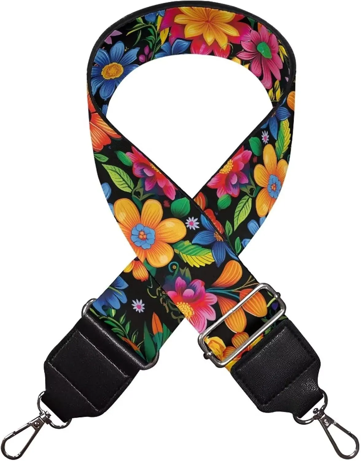 Women's Bag Strap, Adjustable Replacement Straps Cross Body Bag Purse, Colorful Flower Handbags Tote Bags Straps