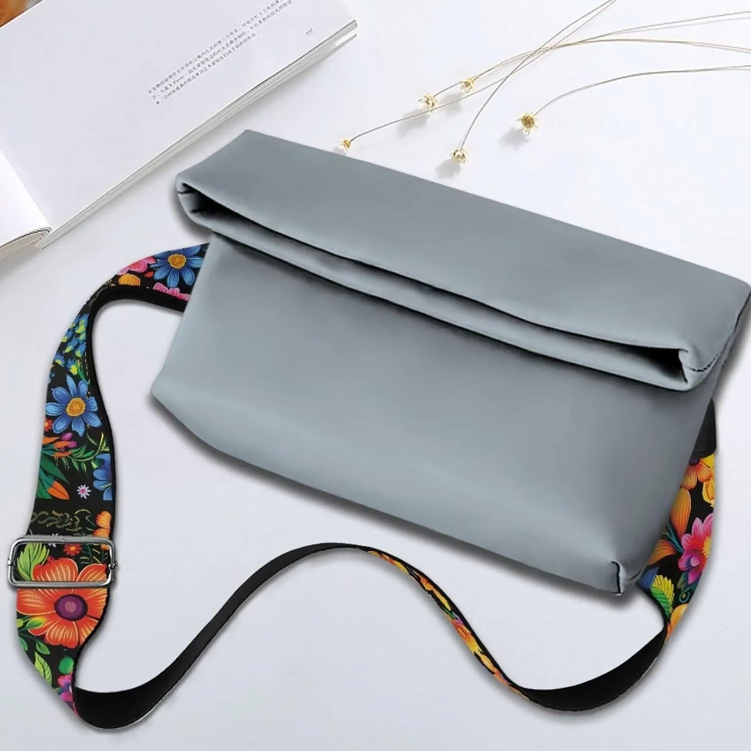 Women's Bag Strap, Adjustable Replacement Straps Cross Body Bag Purse, Colorful Flower Handbags Tote Bags Straps