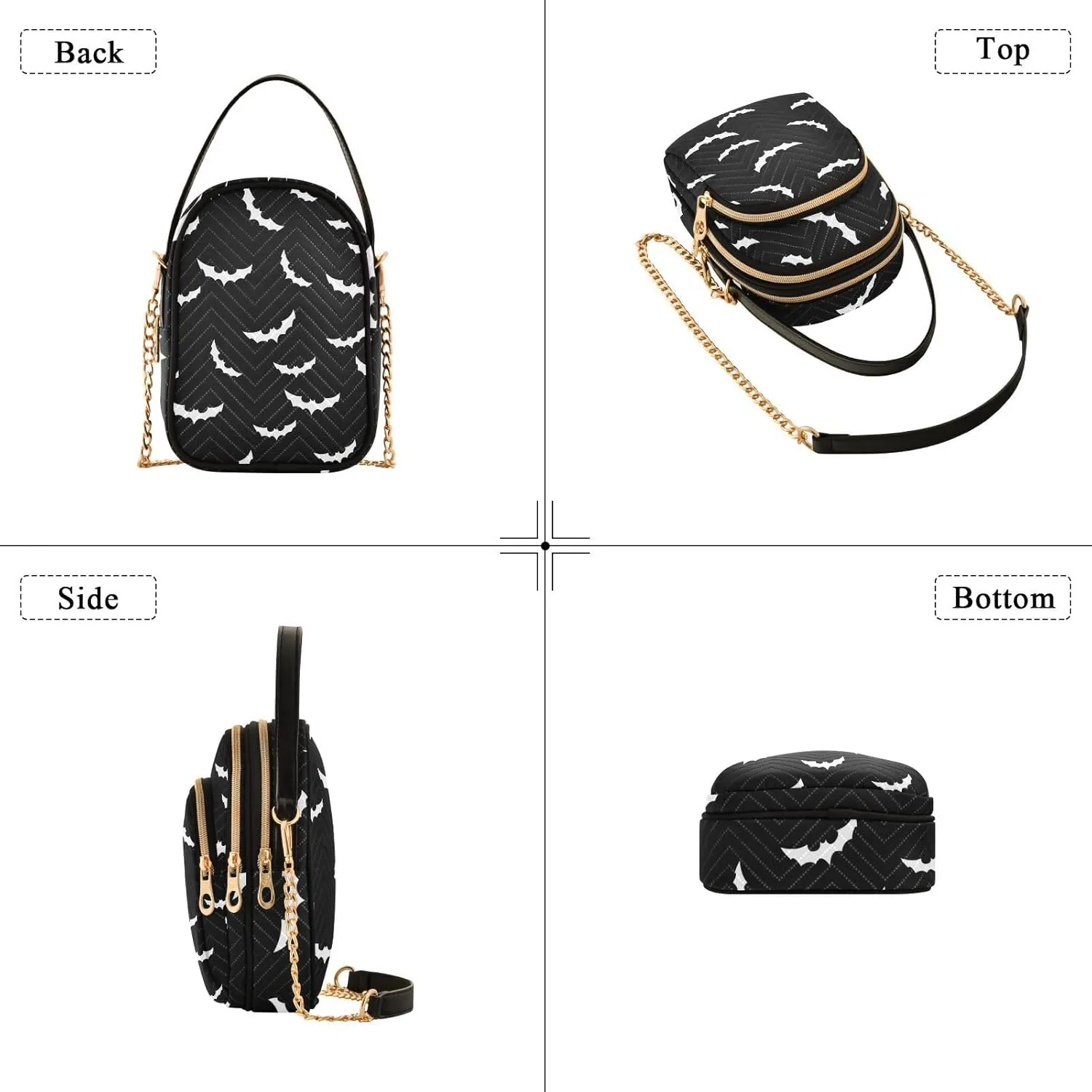 Women's Crossbody Handbags with Zipper Casual Leather Small Travel Purses Crossbody Bags for Ladies