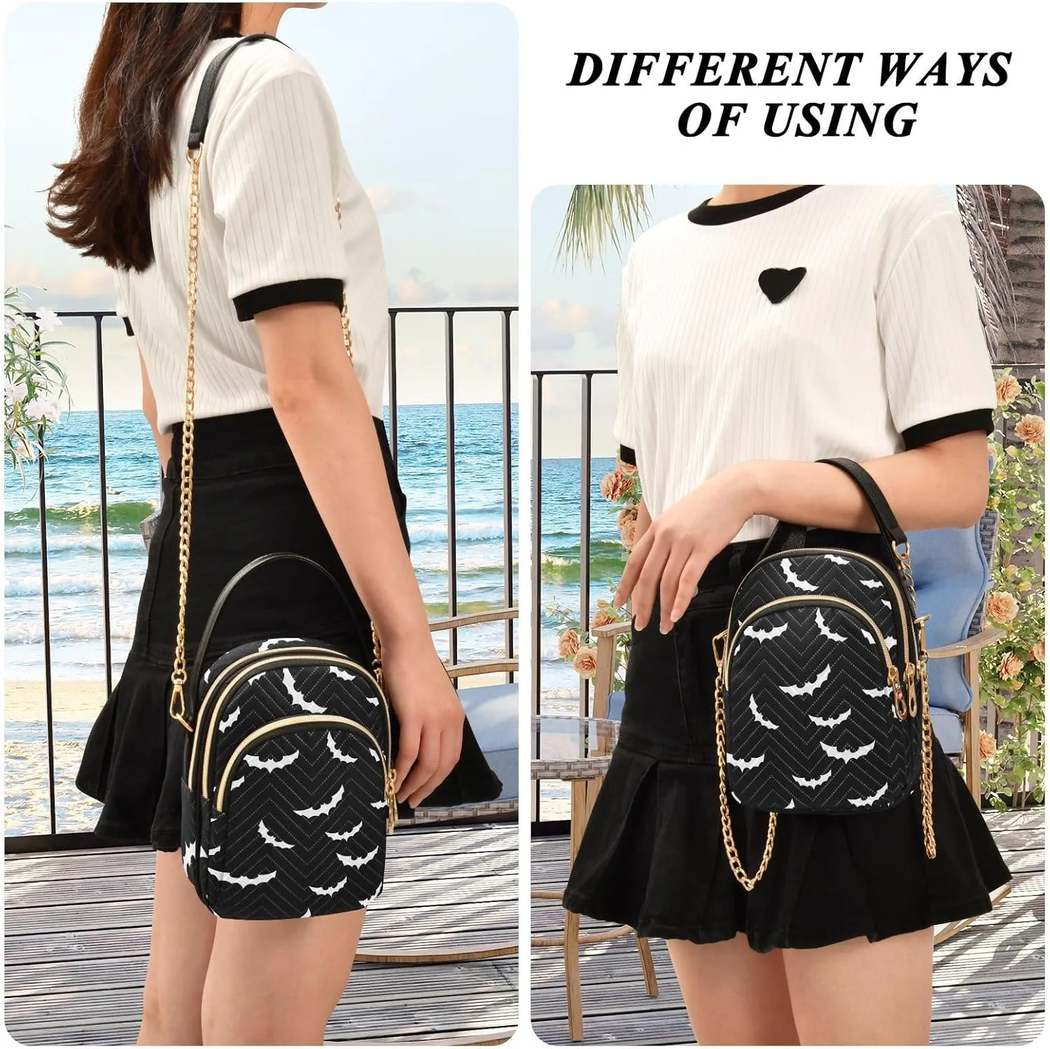 Women's Crossbody Handbags with Zipper Casual Leather Small Travel Purses Crossbody Bags for Ladies