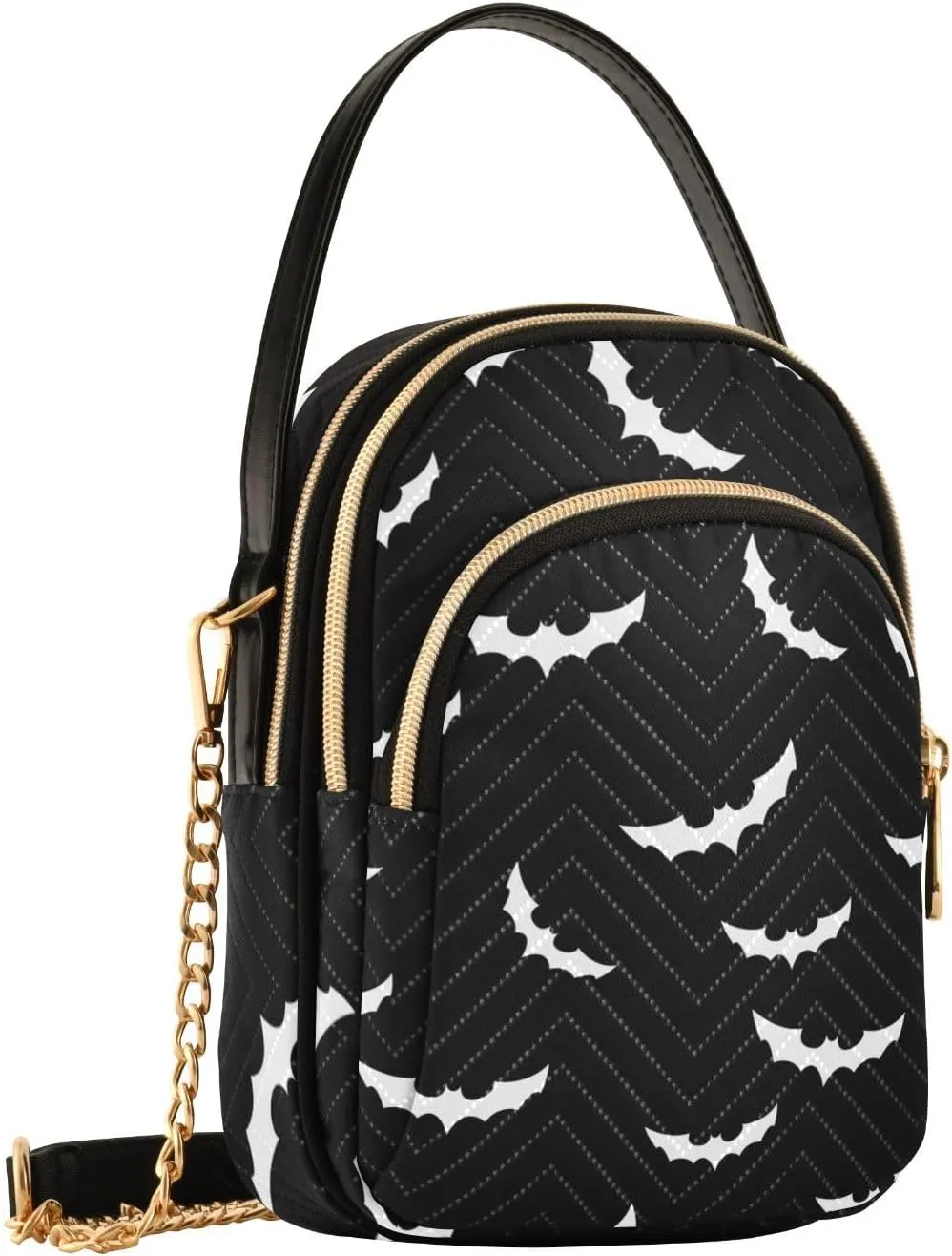 Women's Crossbody Handbags with Zipper Casual Leather Small Travel Purses Crossbody Bags for Ladies