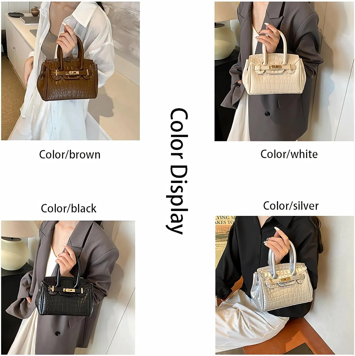 Women's PU Tote Bags Adjustable Strap Shoulder Handbags and Crossbody Bag Large Capacity Underarm Purses
