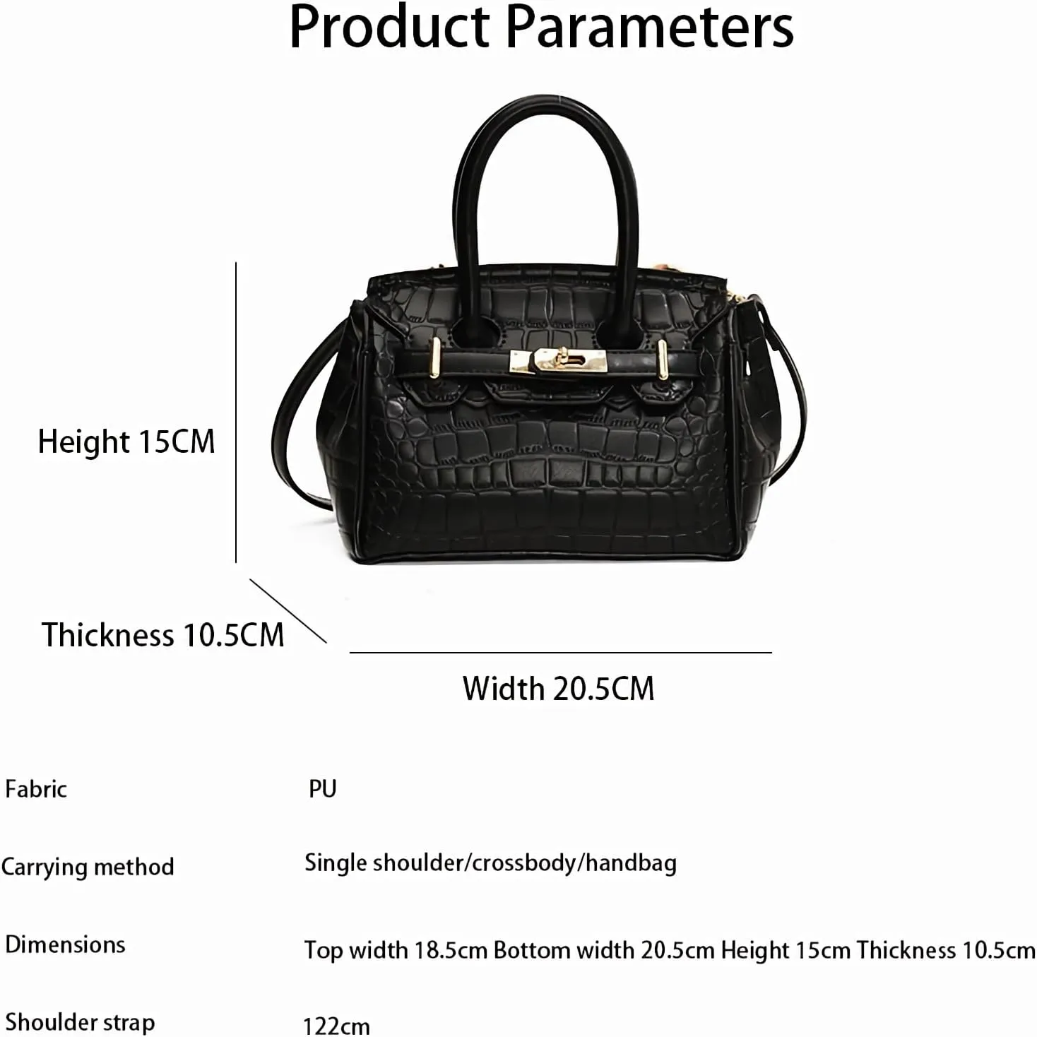 Women's PU Tote Bags Adjustable Strap Shoulder Handbags and Crossbody Bag Large Capacity Underarm Purses