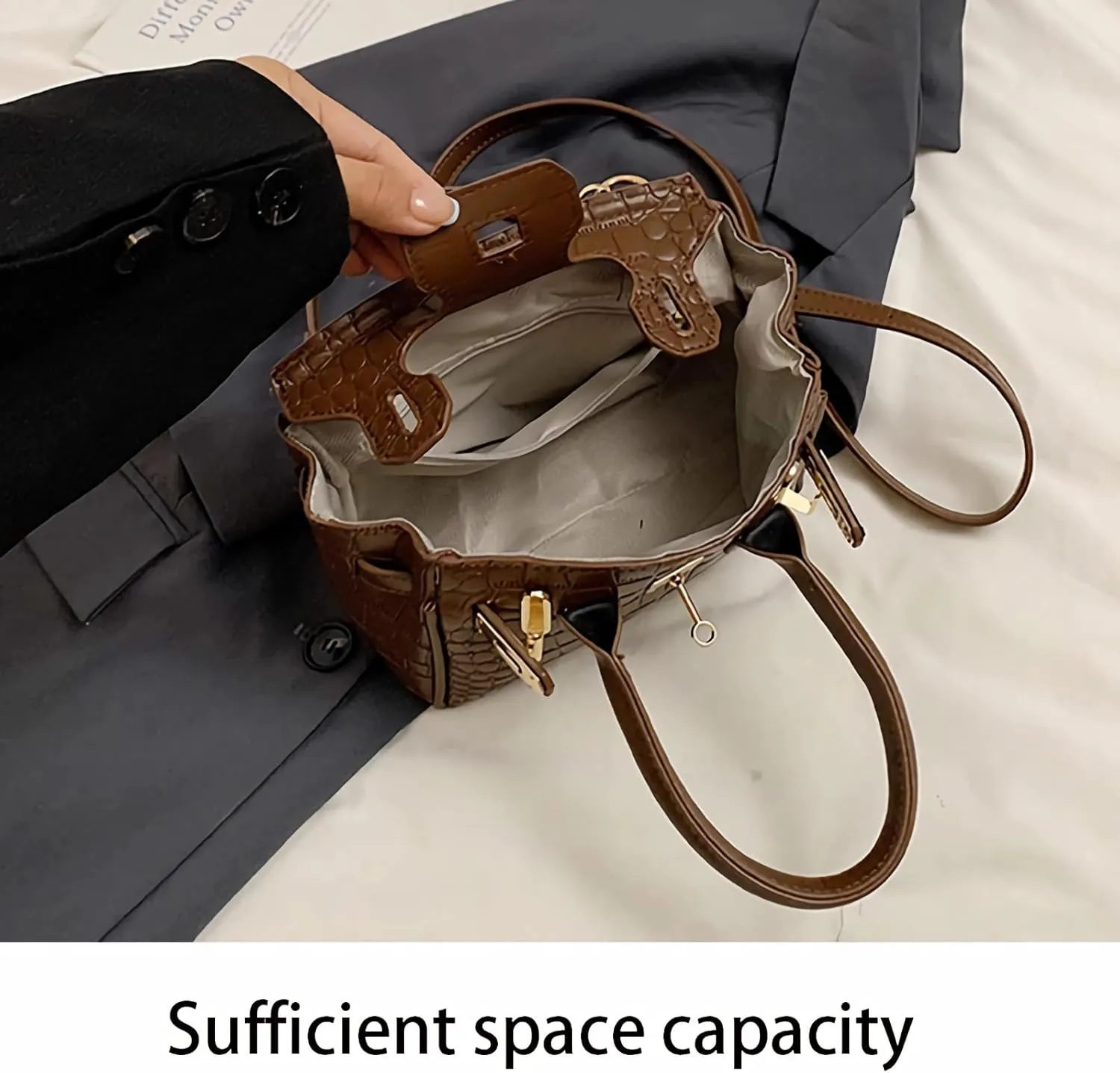 Women's PU Tote Bags Adjustable Strap Shoulder Handbags and Crossbody Bag Large Capacity Underarm Purses