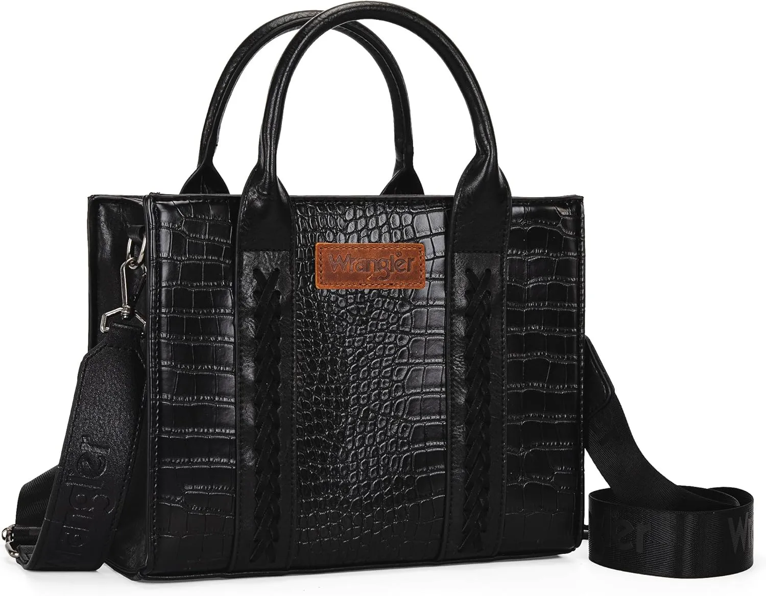 Wrangler Medium Tote Bag for Women Designer Satchel Handbags Top-handle Purses with Strap