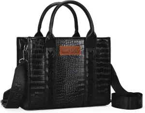 Wrangler Medium Tote Bag for Women Designer Satchel Handbags Top-handle Purses with Strap