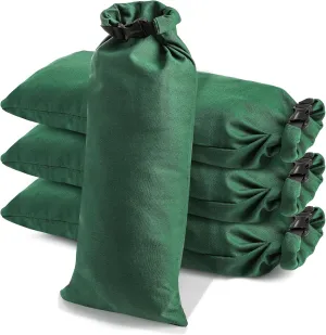Yopay 4 Pack Sandbags for Flooding, Reusable Flood Water Barrier Sand Bags, 27"x11" Thickened Canvas Rain Wind Sand Bags with Insert Buckle for Home Door Window Basement Garage Floor