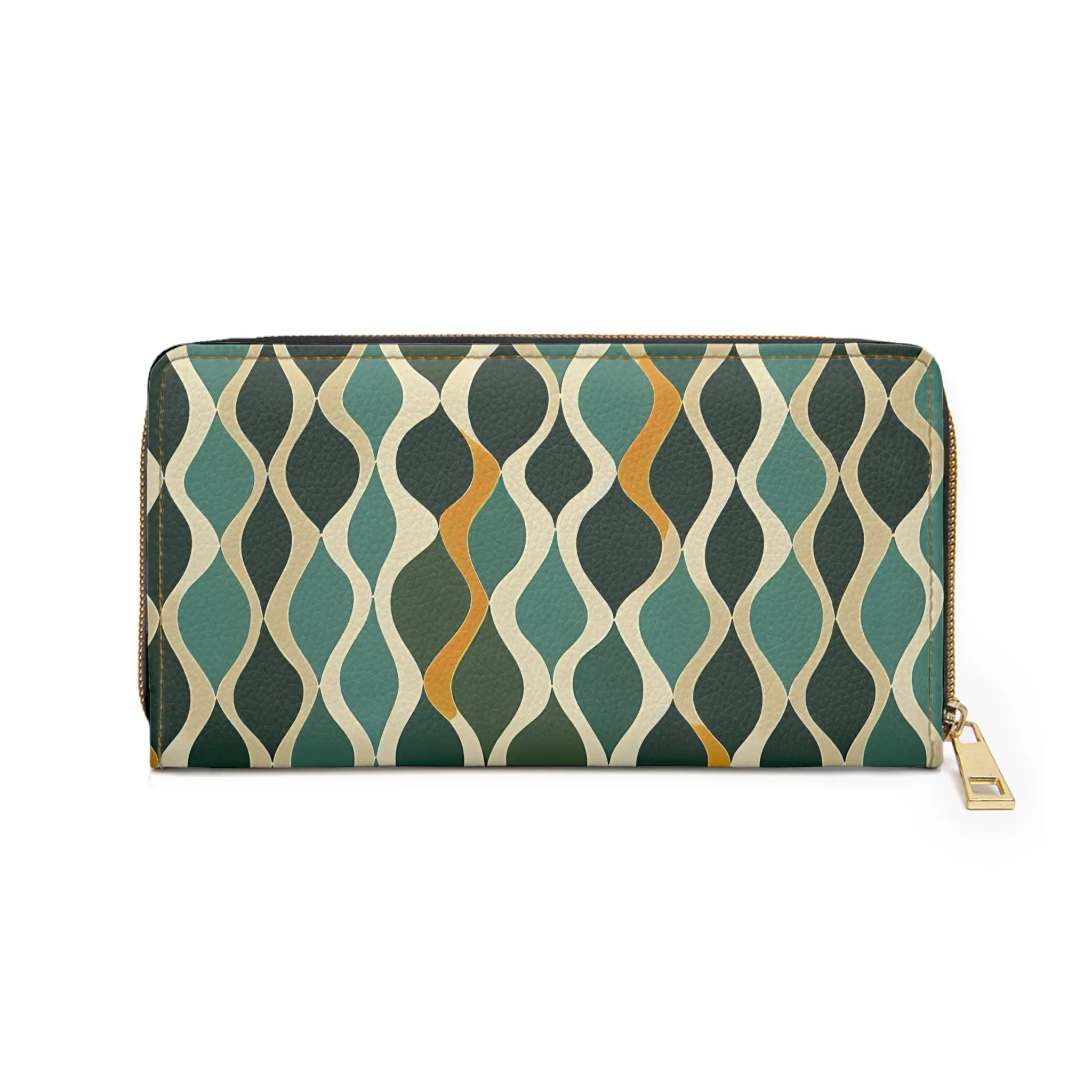 Zipper Wallet - Deco Aqua Ringlets
